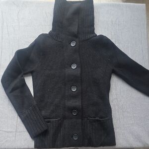 J. Crew Classic Black Wool Knit